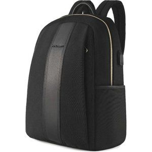 Kroser Unisex 15.6 Inch Leather Casual Daypack USB Charging Port Laptop Backpack